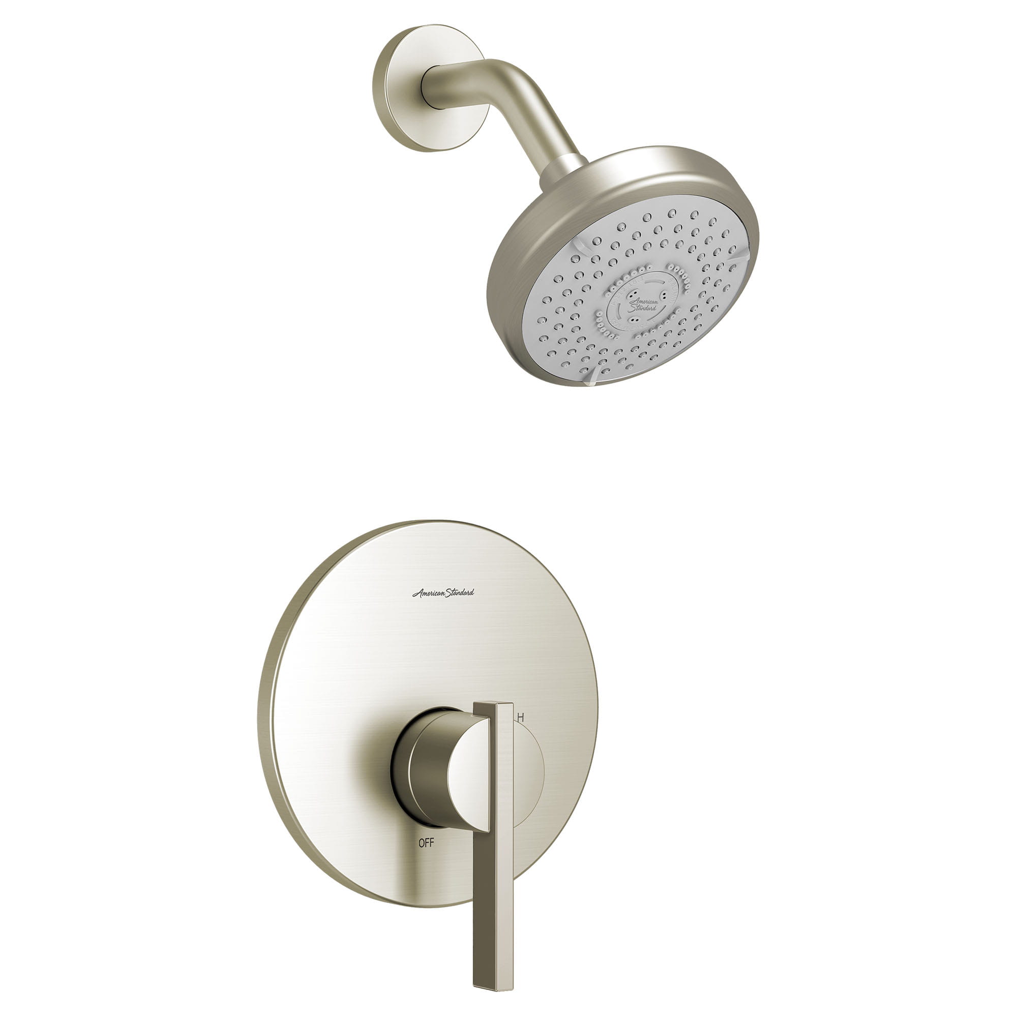 Berwick 175 gpm 66 L min Shower Trim Kit With 3 Function Showerhead Double Ceramic Pressure Balance Cartridge and Lever Handle   BRUSHED NICKEL
